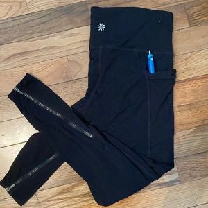Athleta Stash Pocket tights w/ zipper